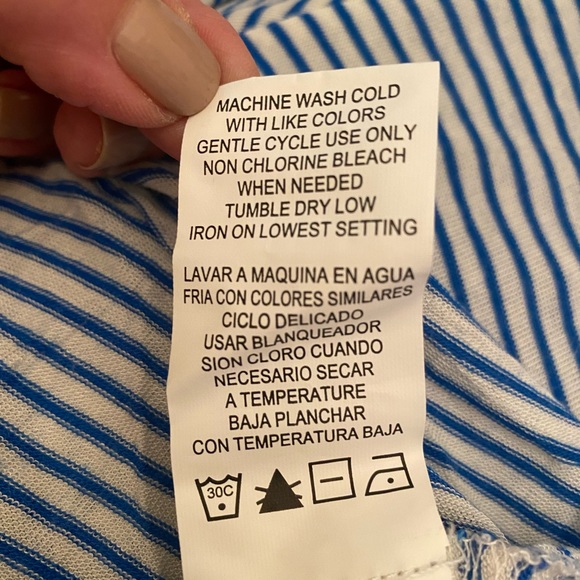 Striped Ruffled Sleeve Top - Picture 5 of 5